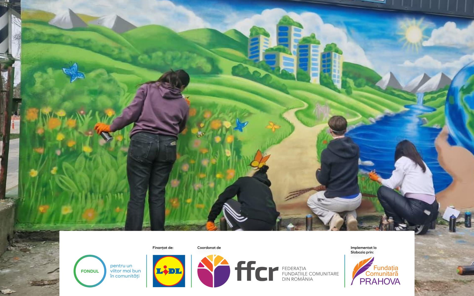 Elevii din Slobozia dezbat urgența climatică și contribuie la regenerarea urbană din curtea școlilor